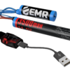 EMR 11.1V airsoft pil şarj aleti kırmızı LED ile şarj ediyor