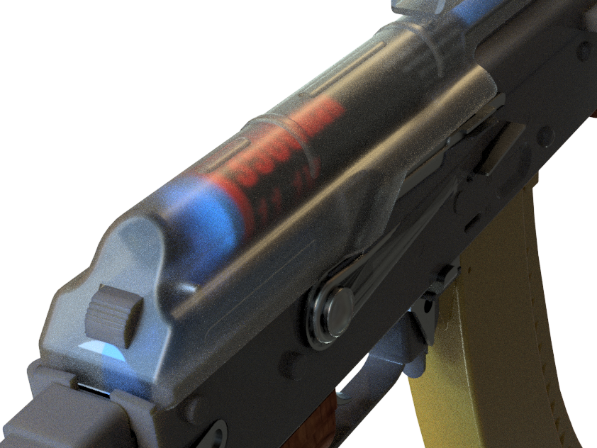 AK tipi elektrikli airsoft replikası (AEG) render görseli
