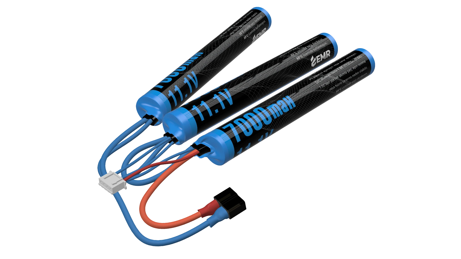 EMR 11.1V 7000mAh Li-Ion Üç Yaprak Airsoft Pil