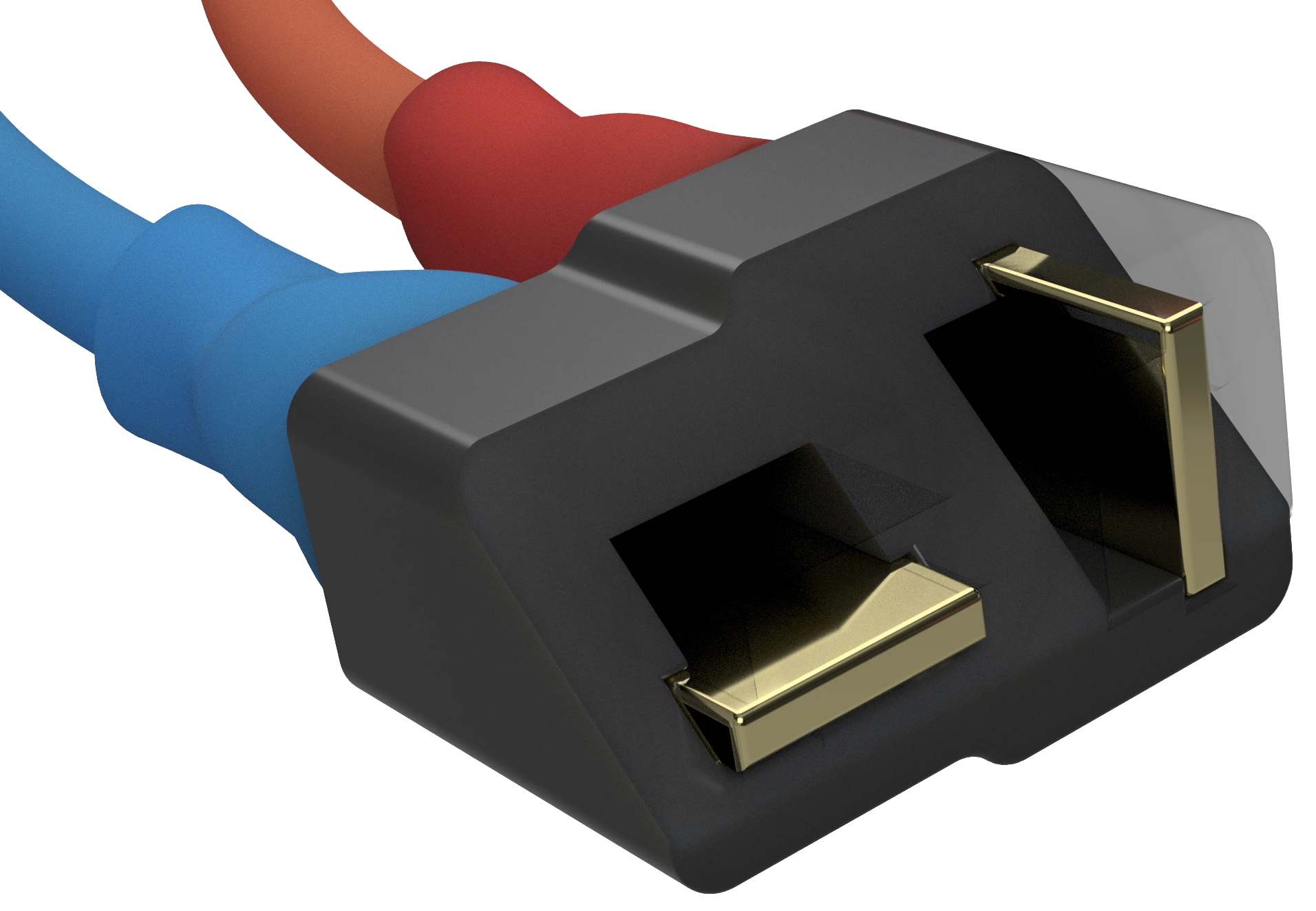Altın kaplama T-Plug (Deans) konnektör yakın çekim