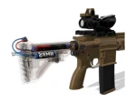 11.1V 3500mAh üç yaprak airsoft pilin HK416D ile kullanımı