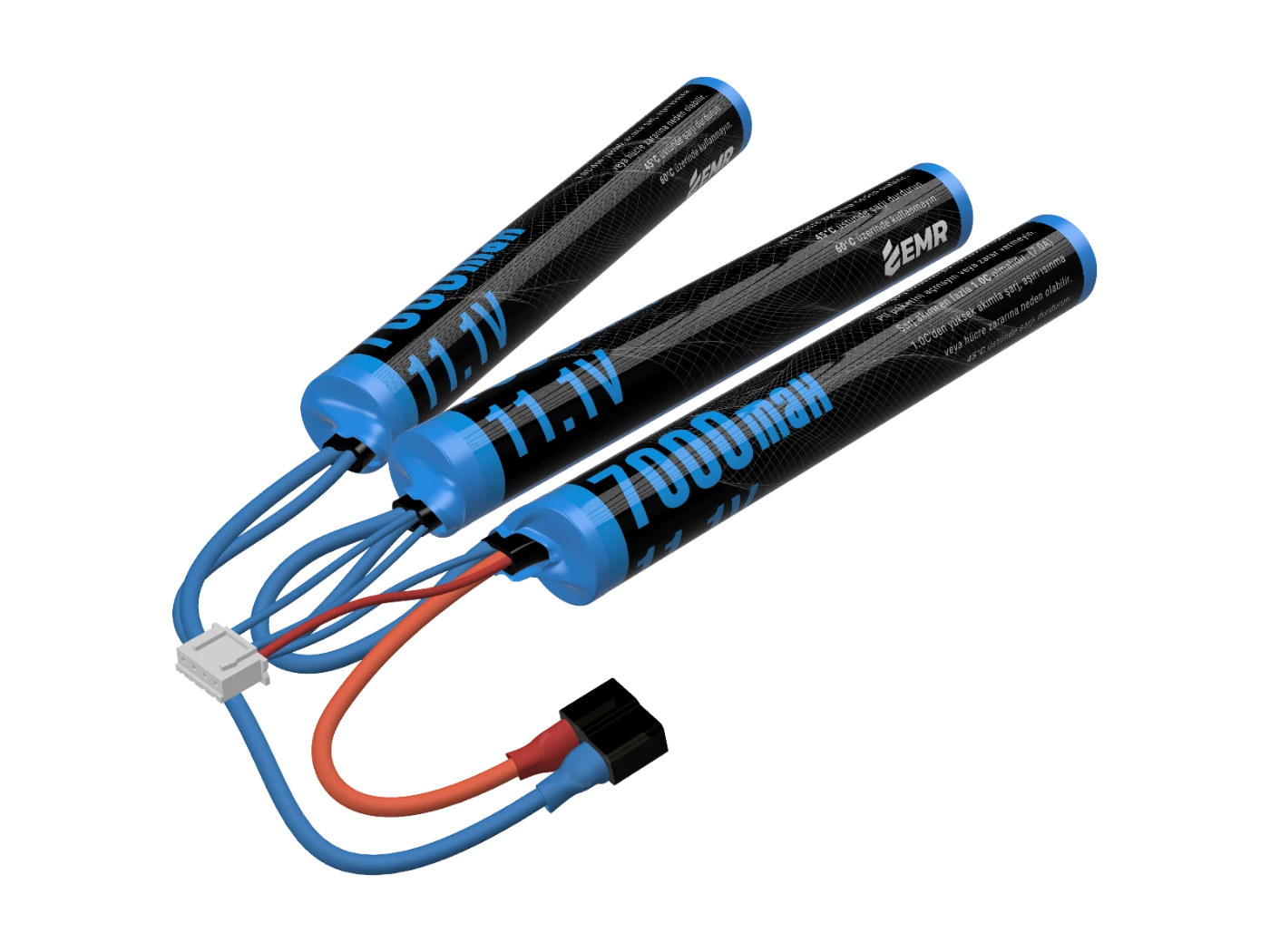EMR 11.1V 7000mAh üç yaprak airsoft pili