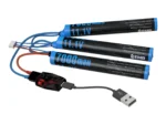11.1V 7000mAh üç yaprak airsoft pil ve Type-C şarj aleti