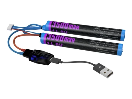 14.8V 3500mAh iki yaprak airsoft pil ve Type-C şarj aleti