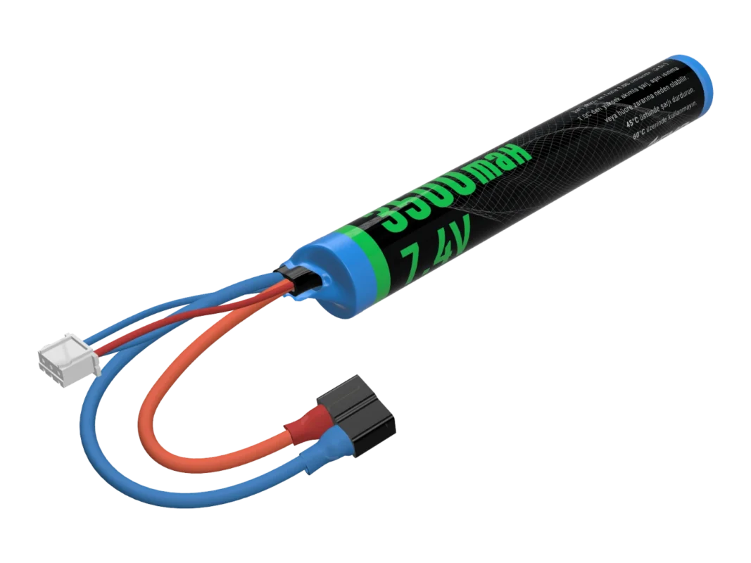EMR 7.4V 3500mAh çubuk airsoft pil